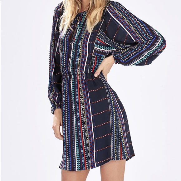 Parker Dresses & Skirts - Parker Hammock Silk Hedra Striped Geometric Dress